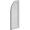 Ekena Millwork Quarter Round Top Left Surface Mount PVC Gable Vent w/ 2"W x 2"P Brickmould Sill Frame, 16"W x 38"H GVPQL16X3803SF - alternate 3
